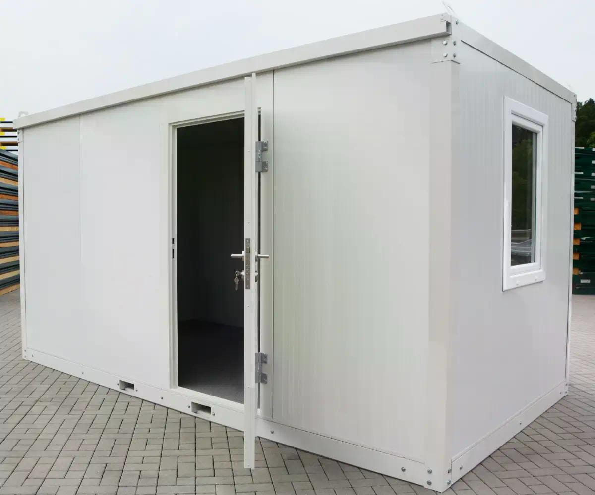 Bürocontainer BC5 RAL 9002 Grauweiß | H 2460 x B 2450 x T 5500 mm | Tür einflügelig