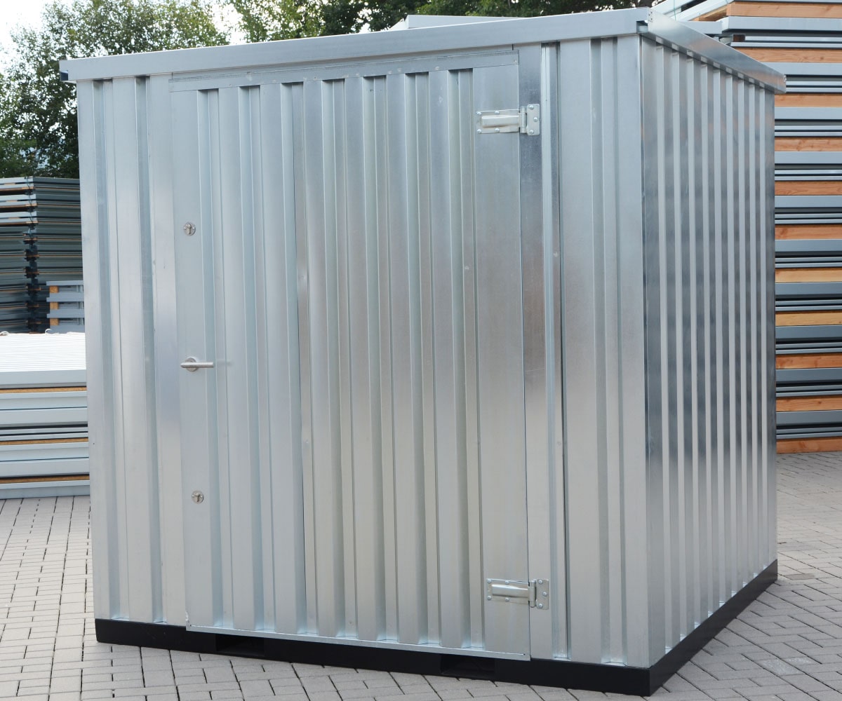 Materialcontainer MC2 verzinkt | H 2088 x B 2022 x T 2142 mm | Tür stirnseitig einflügelig
