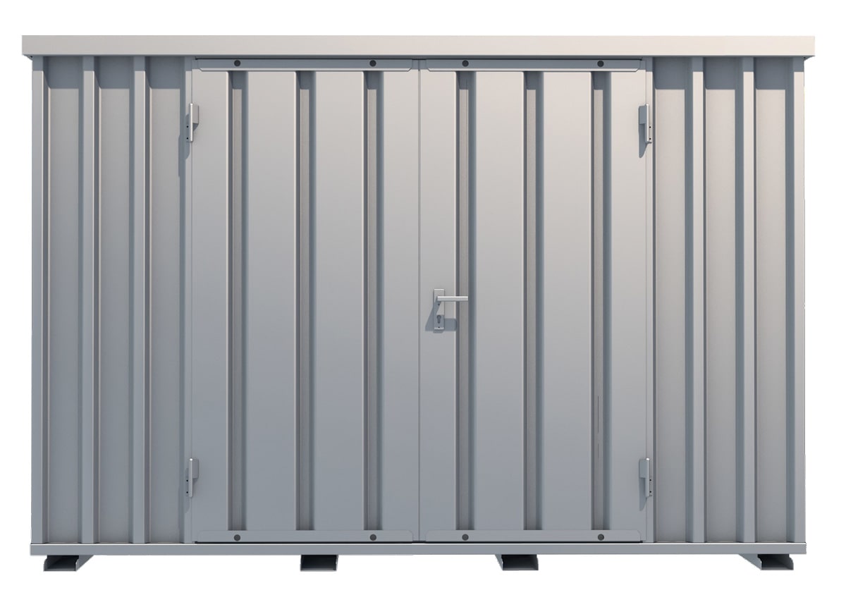 Schnellbaucontainer SC3000 | H 2100 x B 2100 x T 4100 mm | Tür längsseitig 2-flügelig