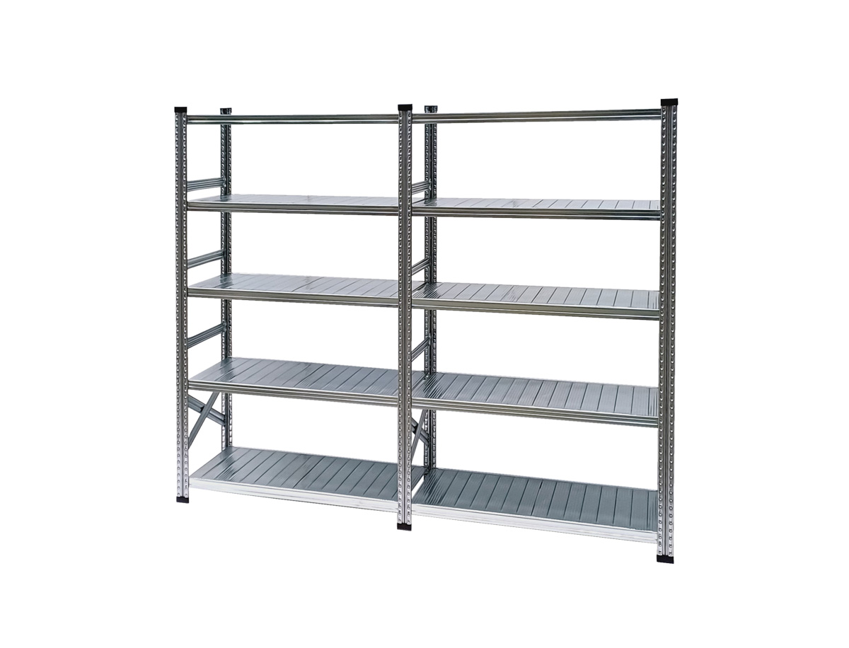 Fachbodenregal Stecksystem | Anbauregal | H 2000 x T 500 x L 1050 mm | 5 Fachböden | Fachlast 180 kg